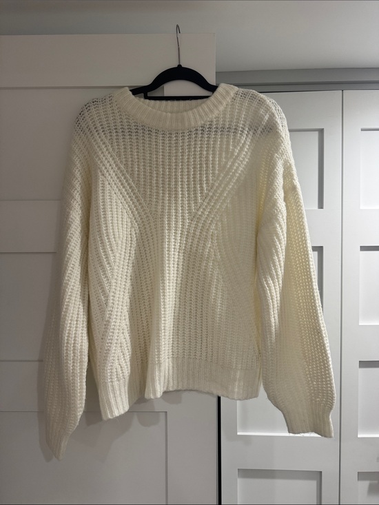 a new day Sweaters - a new day Ivory Chunky Crewneck Sweater